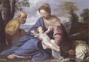 Simone Cantarini,Called Il Pesarese Rest on the Flight into Egypt (mk05) oil painting artist